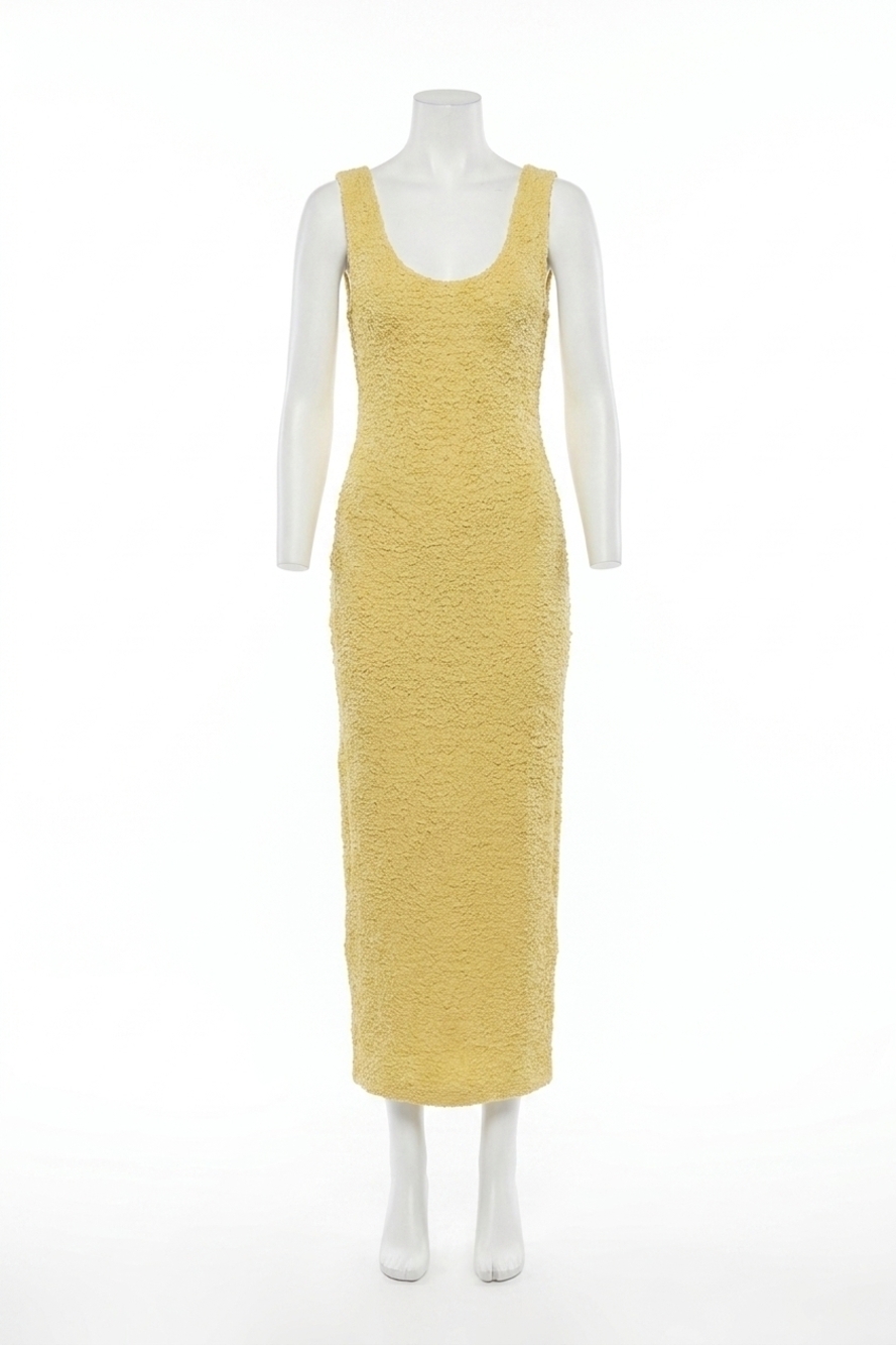 NEW ENZA COSTA dimension tank maxi dress in raffia